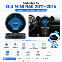 Autoradio Android 15 de 11,8 pouces pour MINI R60 2011-2016 avec CarPlay sans fil et GPS pour la navigation multimédia des anciennes variantes B