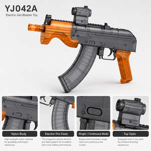 Pistola de Gel Eléctrica de Juguete con Cuerpo de Nylon, Cargador Pre-llenado, Modo Continuo Único para Juego al Aire Libre en EE. UU. y la UE, Venta al por Mayor - Product Image 2