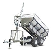 Remorque à benne basculante en acier Sinolink China ATV à 4 roues avec une capacité de charge de 1000 kg pour le transport agricole et forestier