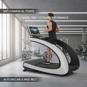 Máy chạy bộ điện chuyên nghiệp thương mại 5hp với màn hình cảm ứng YQ01, sản xuất tại Đế Châu, thiết bị phòng tập thể dục - Product Image 6