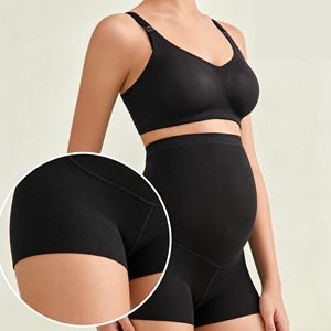 YIYI High Waist Stretch Butt Lifting Maternity Support Pants Seamless Lightweight Maternity <strong>Shorts</strong> Breathable Maternity Bottoms - Product Image 6