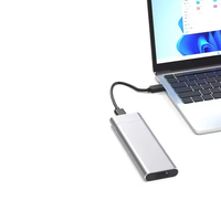 Harga Pabrik Kotak Hard Disk Eksternal SSD Aluminium M.2 Dual Protocol USB 3.1 Type-C NVMe NGFF Kecepatan Tinggi