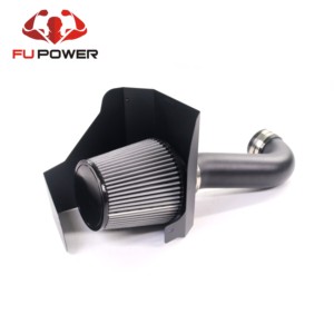 Polvo negro de aluminio de la inducción de la serie <span class=keywords><strong>KN</strong></span> 71 cubierto para el sistema de admisión de aire frío Dodge Challenger con filtro negro - Product Image 2