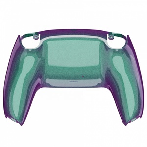Wholesale Customized Grips Shell Glossy Chameleon Green Purple Back Shell for <b>PS5</b> <b>Controller</b> - Product Image 1