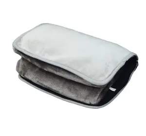 Wholesale flannel cover blanket Portable bag foldable for storage blanket office lunch blanket