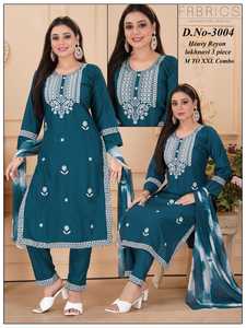 Conjunto Dupatta de pantalón superior de fábrica al por mayor en estilo de tendencia para mujer, vestidos informales de India Export - Product Image 2