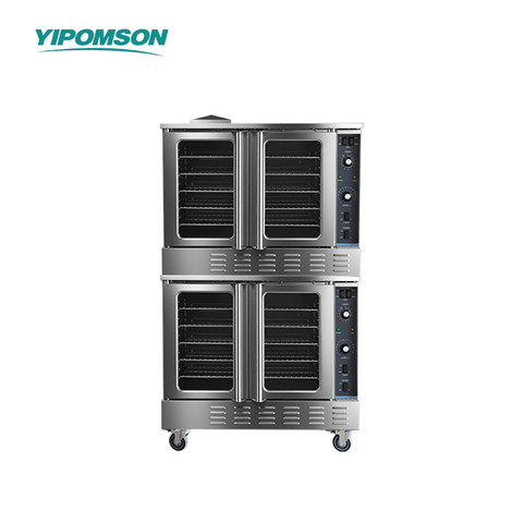 Commercial Gas Double Stack Convection Oven for Bakery Chicken Bread Roasting Stainless Steel Industrial Cooking Equipment