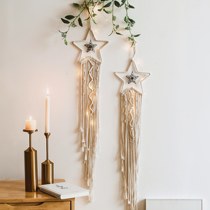 Bohemian Vintage Macrame <strong>Wall</strong> <strong>Hangings</strong> Cotton Dream Catcher Woven <strong>Wall</strong> Art Decor <strong>for</strong> <strong>Living</strong> <strong>Room</strong> or Bedroom Home Party Decor - Product Image 1