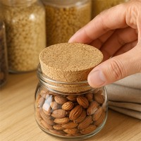 Bouchon en liège naturel personnalisé avec logo, bouchon conique, capuchon d'étanchéité pour bouteilles de vin et bocaux en verre, diamètre 8mm-58mm, couleur personnalisée, vente en gros