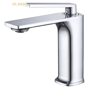 New Design Multiple Color Sanitary Brass Sink Taps Hot Cold Water Saving Wash Basin Faucet for Apartment