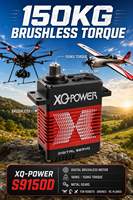 Nouvel arrivage 2026 XQ-Power S9150D Servo numérique brushless à couple élevé 100KG 150KG, engrenage métallique pour pièces de drone RC, robot, avion
