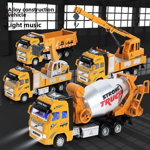 Ensemble de camions d'ingénierie en métal à l'échelle 1:5 pour enfants, avec fonction de recul – Camion de pompiers, camion à benne basculante et excavatrice – Cadeau pour garçons - Product Image 3