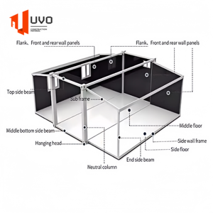 Casa Contenedor de Paneles Sándwich de Acero Expandible de 20 Pies, Prefabricada, Modular, con Energía Solar, Resistente a Huracanes, Diseño Moderno, Tipo Villa - Product Image 4