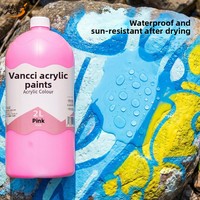 Peinture acrylique 24 couleurs de Chine, conditionnée en seau de 2L et en tube souple ; séchage rapide, imperméable