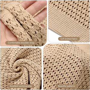 Bolso de Hombro Casual Personalizado para Mujer, Plegable, Tipo Hobo, de Ganchillo, de Malla para <span class=keywords><strong>Playa</strong></span>, para Viajes y Compras - Product Image 5