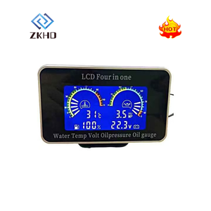 12V/24V 4-in-1 tinh thể lỏng áp suất dầu vôn kế nhiệt độ nước dầu mét với 10 mét cảm biến nhiệt độ cho xe ô tô và xe tải - Product Image 2