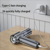 Mini Aspiradora Inalámbrica Portátil para Auto, con Batería, de Plástico, con Luz LED, 2 en 1, 17000Pa de Alta Succión y Soplado