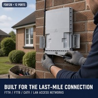 Boîtier de distribution fibre optique FTTH 12 ports IP65 en PC/ABS, montage mural/sur poteau, étanche, boîtier terminal FDB avec répartiteur PLC 1x8 et adaptateur SC