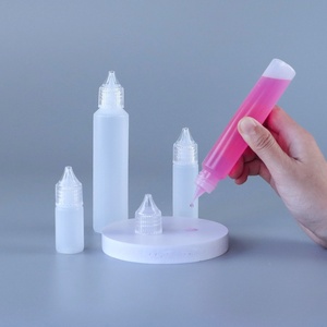 Tube de recharge vide anti-fuite 10ml 15ml 30ml 50ml, fin et long, en plastique, pour huile de massage, avec bouchon transparent et applicateur à pression - Product Image 5