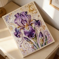 Nouveau kit de peinture de perles DIY pour adultes, art diamant 5D avec perles, décoration murale faite à la main, cadeau artisanal anti-stress