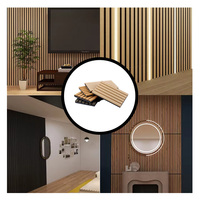 Akupanel mural à lattes en MDF de taille personnalisée Panneaux acoustiques en PVC insonorisés