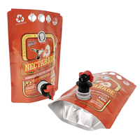 1L 2L 3L 5L Hete dranken fruitsap wijn staande pouch met vlinderklep PET/AL/NY/PE gelamineerde structuur