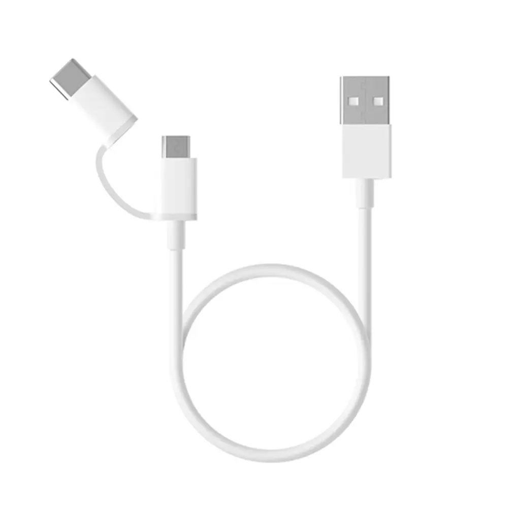 Original two-in-one USB cable for Xiaomi Mi 2-in-1 USB Cable Micro USB to Type C 100cm Data Cable