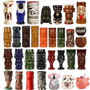 Venta al por Mayor de Tazas TIKI de Hawái con Diseños Únicos para Bar de Cócteles, Vasos de Chupito, Tazas de Cerámica para Cócteles Tiki - Product Image 1
