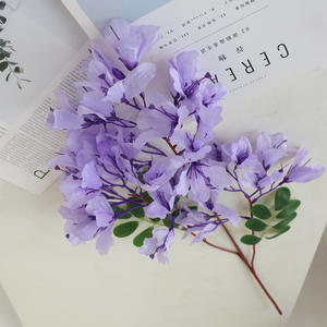 Flor Artificial de <span class=keywords><strong>Jacaranda</strong></span>, Planta Verde Simulada para Decoración, Flor de Patio Lila, Moldeada por Inyección, Accesorio de Fotografía - Product Image 4