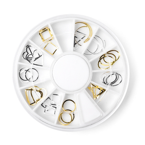 High Quality 3D DIY Alloy Hollow Nail Rivet Geometric Design Bling Bling Luxurious Nail Charms Art Decorations Accessories - Product Image 2