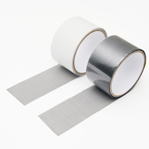 Cinta de reparación de mosquitera para pantalla de ventana negra, cinta autoadhesiva de reparación de pantalla de ventana con orificio de malla cubierta de fibra de vidrio para el hogar - Product Image 1
