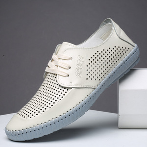 Chaussures décontractées pour hommes, sandales basses respirantes, sandales pour hommes ajourées style business - Product Image 4