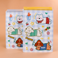 Cuaderno Espiral con Diseño de Cachorro Adorable - Cuaderno de Notas B5 con Cuadrícula Azul, Diario de Mascotas con Dibujos Animados, Encuadernación Espiral, Regalo