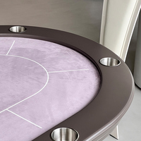 Table de poker ovale en flanelle artisanale haut de gamme italienne, jeux de jetons de luxe multijoueurs pour le divertissement en club