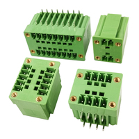 Bloc de bornes complet à embase mâle-femelle pour PCB, pas de 3,50 mm - Rangée double droite et à angle droit avec connecteur