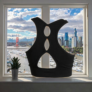 Soutien-gorge de sport simple et léger pour femme, à maintien élevé, extensible dans quatre directions, idéal pour la course à haute intensité et le fitness, écologique - Product Image 3