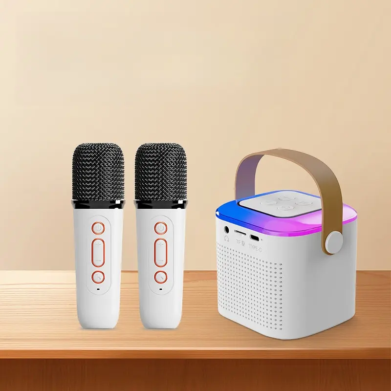 Y1 Portable Karaoke Mini Player For Kids Led Music Rhythm Light Home Family Singing Machine Speaker K12