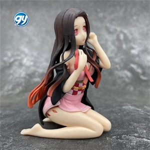 Modellino in PVC da 12CM di <span class=keywords><strong>Kamado</strong></span> <span class=keywords><strong>Nezuko</strong></span> in ginocchio con kimono, personaggio di Demon Slayer, giocattolo da collezione, statuetta statica. - Product Image 5