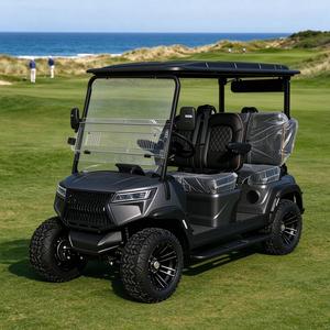 Voiturette de golf électrique tout-terrain 4 places, avec grand écran de divertissement et système audio intégré - Product Image 1