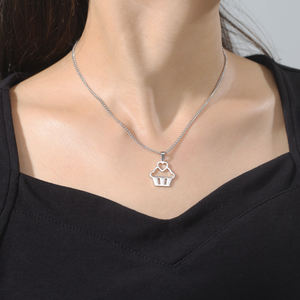 Collar con colgante de <span class=keywords><strong>Cupcake</strong></span> de corazón encantador Myshape para mujeres y niñas, cadenas de cuello de acero inoxidable, regalo de joyería de tendencia 2025 para fabricante de pasteles - Product Image 5