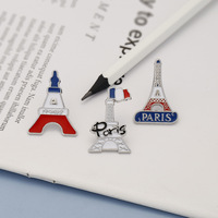 Épinglette en métal personnalisée avec logo, Tour Eiffel de Paris, souvenir de voyage, imprimé, badge tendance de luxe, cadeau