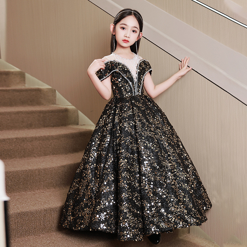 exclusive kids party dress black