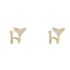 Orecchini a Perno a Coda di Pesce alla Moda, Orecchini Pendenti Minimalisti ed Eleganti, Gioielli da Donna, Orecchini Lunghi - Product Image 4
