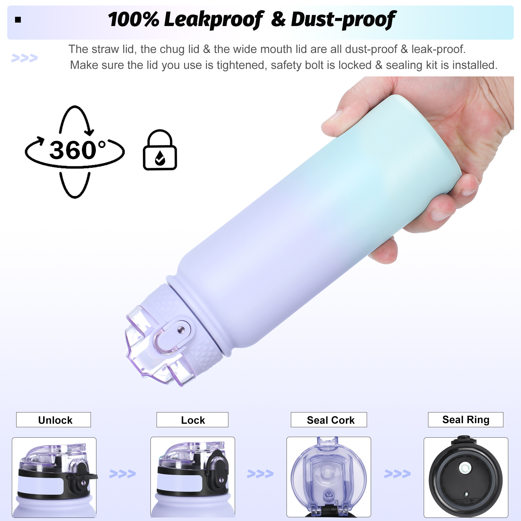 Gradually light purple blue