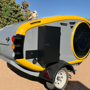 Personnalisable en fibre de verre Teardrop Travel Trailer Mini Outdoor Camping RV Van à vendre pour les aventures tout-terrain et les voyages - Product Image 5