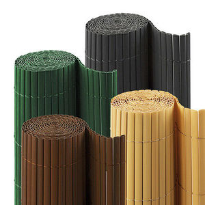 Easy Install Waterproof Natural Double Face PVC Slat Roll Outdoor Garden Privacy <b>Fence</b> Screen - Product Image 1