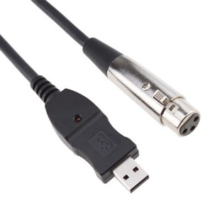 <b>Usb</b> To Xlr Microphone Cable 3m Length For Computer Audio Recording Connection Adapter - Product Image 1