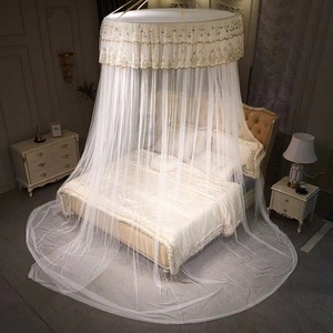 Grand toit nouveau dôme de dentelle suspendu portable <span class=keywords><strong>moustiquaire</strong></span> ronde intérieur universel princesse vent fille lit auvent <span class=keywords><strong>moustiquaire</strong></span> - Product Image 1