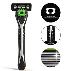 Rasoir à six lames pour <span class=keywords><strong>homme</strong></span>, système de rasage sportif, lame super résistante en acier inoxydable, pour le visage et le corps, offre spéciale - Product Image 1