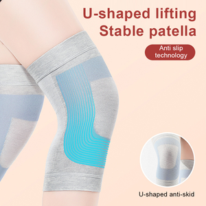 Genouillère de sport personnalisable, respirante, légère, en polyester et coton, fine, à compression, écologique, antidérapante et résistante aux déchirures - Product Image 6